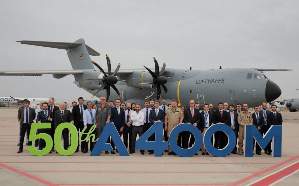 Airbus 50th A400M delivered to Germany with TP400 engines