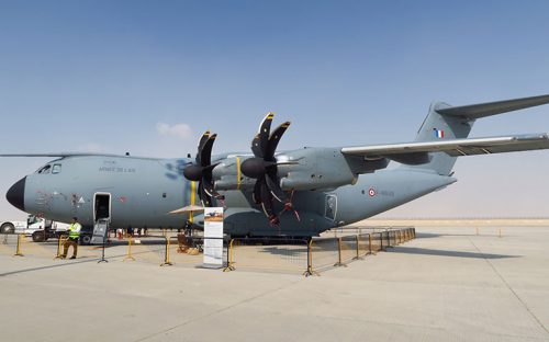 TP400 engines and French Air Force A400M at 2017 Dubai Airshow.